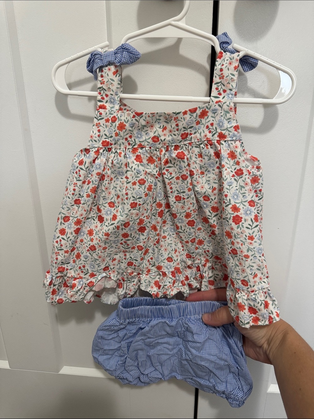 Stitchy fish diaper set 9m cotton set